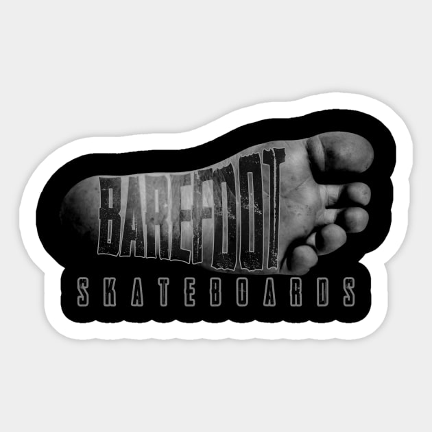 barefoot skateboards Sticker by Barefootskateboards.co